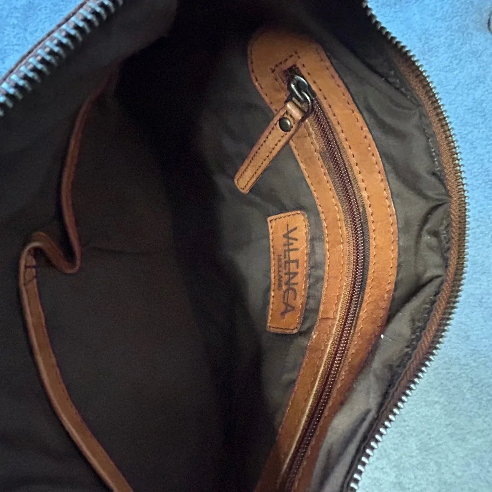 Vilenca‎ Holland Woven Leather Bag Brown Handmade Hobo Purse Handbag convertible